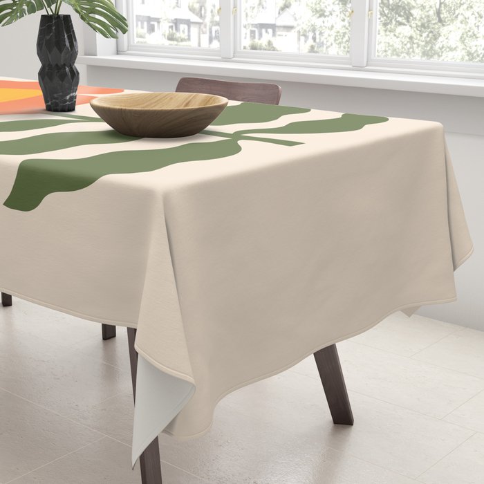 Cat and Plant 60 Tablecloth Gallery Image 3