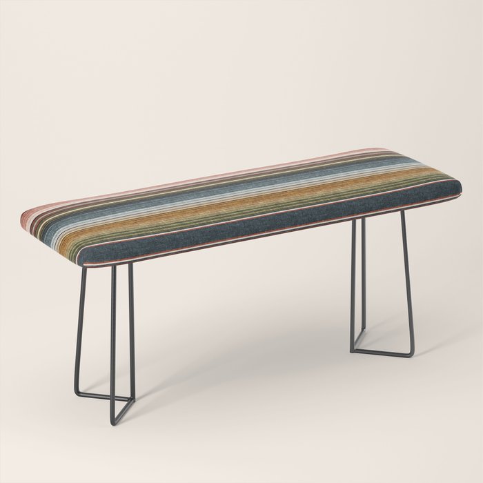 serape southwest stripe - earth tones Bench Gallery Image 1
