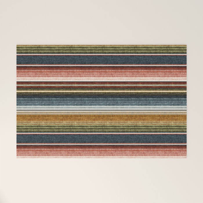 serape southwest stripe - earth tones Welcome Mat Gallery Image 1