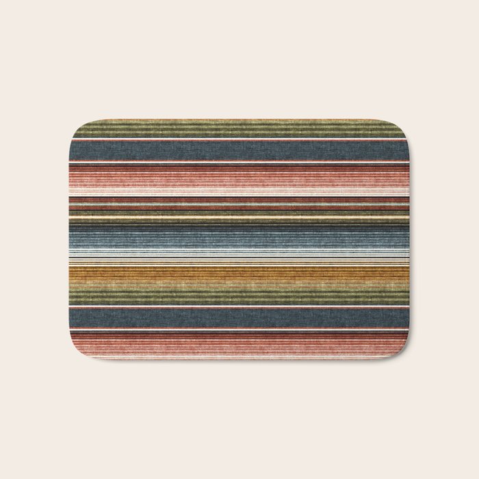 serape southwest stripe - earth tones Bath Mat Gallery Image 1