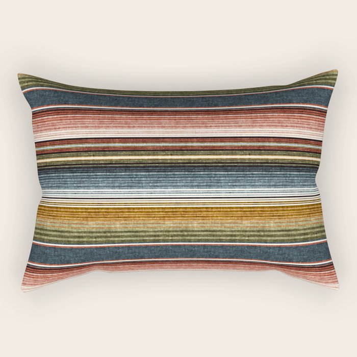 serape southwest stripe - earth tones Rectangular Pillow Gallery Image 1