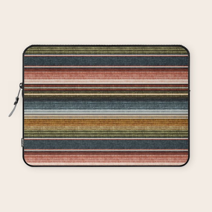 serape southwest stripe - earth tones Laptop Sleeve Gallery Image 1