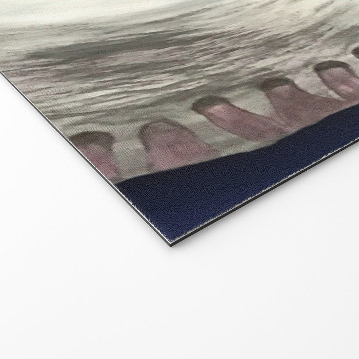 Vintage Distressed Baseball Art Navy Blue Welcome Mat Gallery Image 2