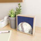 Vintage Distressed Baseball Art Navy Blue Mini Art Print Gallery Image 2