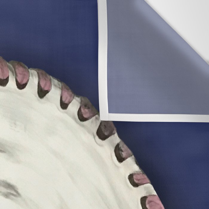 Vintage Distressed Baseball Art Navy Blue Wall Tapestry Gallery Image 3