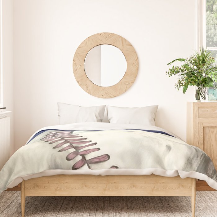 Vintage Distressed Baseball Art Navy Blue Duvet Cover Gallery Image 3