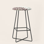 Vintage Distressed Baseball Art Navy Blue Stool Gallery Image 1