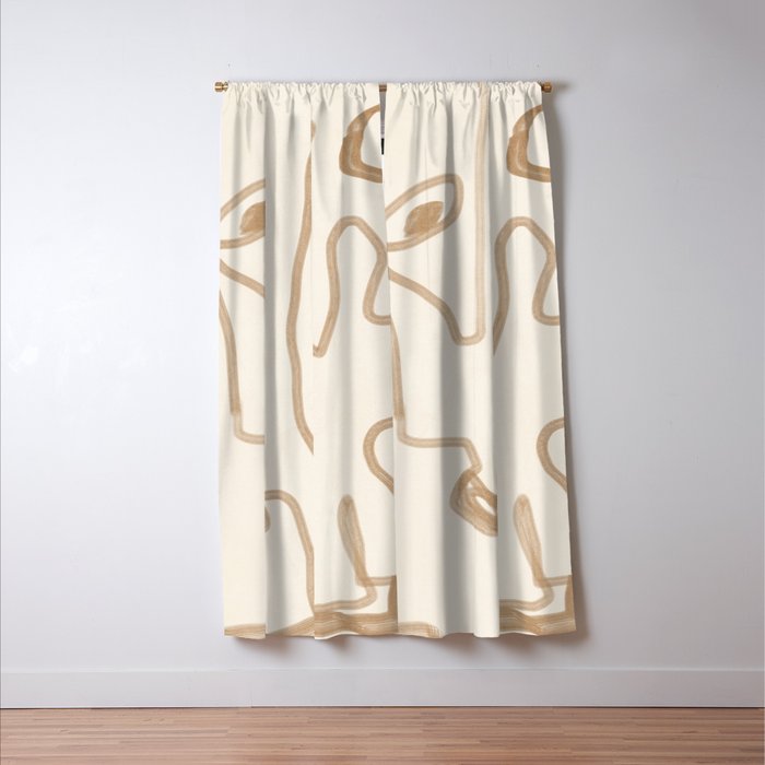 Abstract Loose Line 1 Window Curtain Gallery Image 3