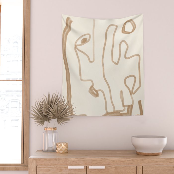 Abstract Loose Line 1 Wall Tapestry Gallery Image 2