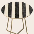 Cabana Stripe - black & cream Side Table Gallery Image 2