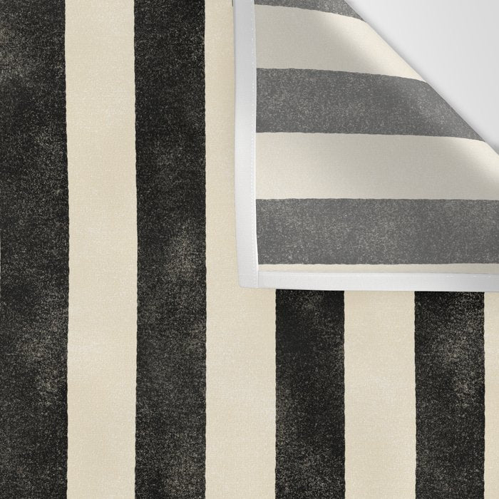 Cabana Stripe - black & cream Wall Tapestry Gallery Image 3