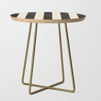 Cabana Stripe - black & cream Side Table Gallery Image 1