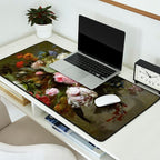 Vintage Floral Still Life Painting Desk Mat Gallery Image 2