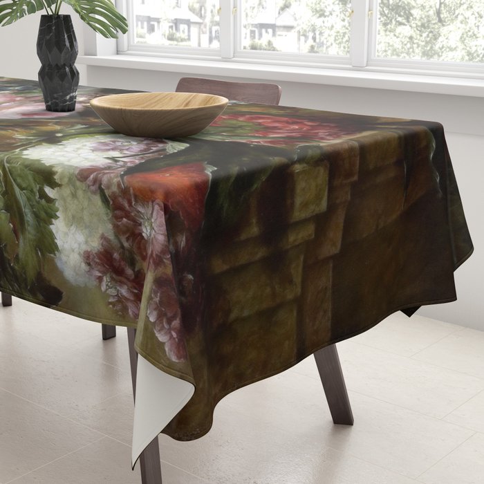 Vintage Floral Still Life Painting Tablecloth Gallery Image 3