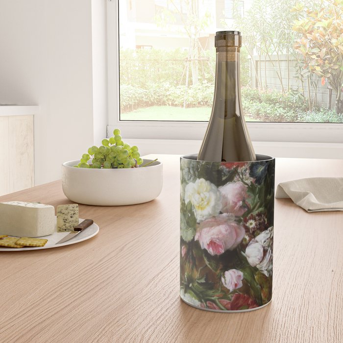 Vintage Floral Still Life Painting Wine Chiller Gallery Image 4