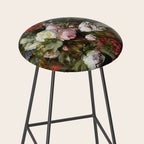 Vintage Floral Still Life Painting Stool Gallery Image 2