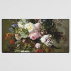 Vintage Floral Still Life Painting Desk Mat Gallery Image 3