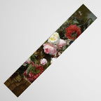 Vintage Floral Still Life Painting Table Runner Gallery Image 3