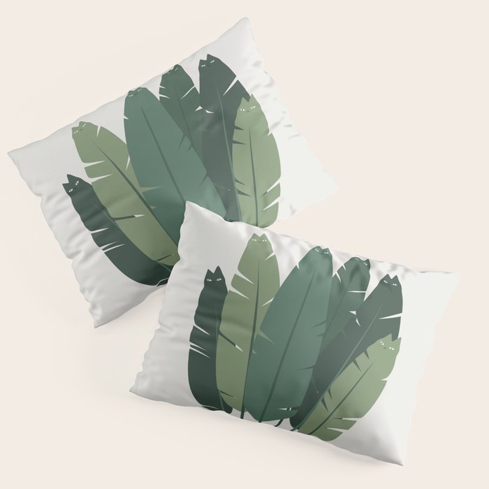 Cat and Plant 18 Pillow Sham Gallery Image 1
