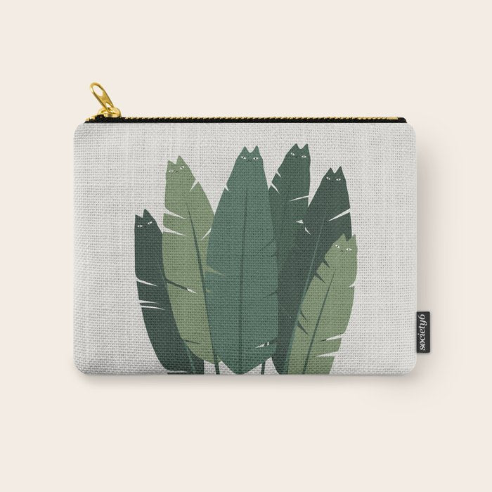 Cat and Plant 18 Carry All Pouch Gallery Image 1