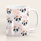 Panda bear with flowers seamless pattern Coffee Mug Gallery Image 1