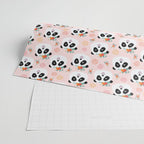 Panda bear with flowers seamless pattern Wrapping Paper Gallery Image 2
