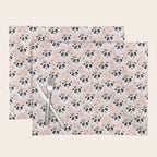 Panda bear with flowers seamless pattern Placemat Gallery Image 1