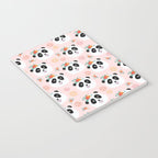 Panda bear with flowers seamless pattern Notebook Gallery Image 3