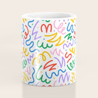 Colorful fun line doodle art pattern Coffee Mug Gallery Image 4