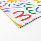 Colorful fun line doodle art pattern Welcome Mat Gallery Image 2