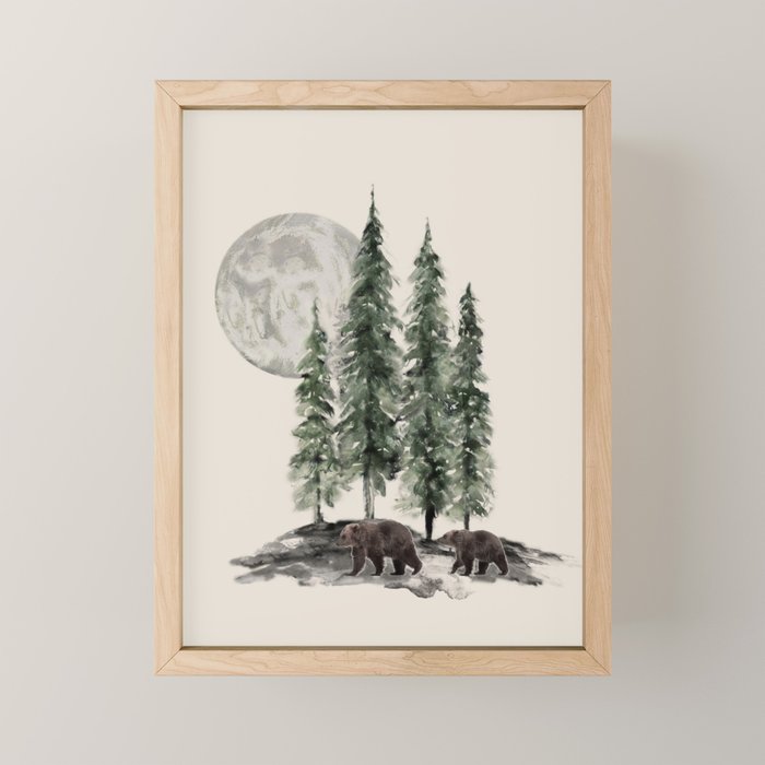 Full Moon Rising Mini Art Print Gallery Image 1