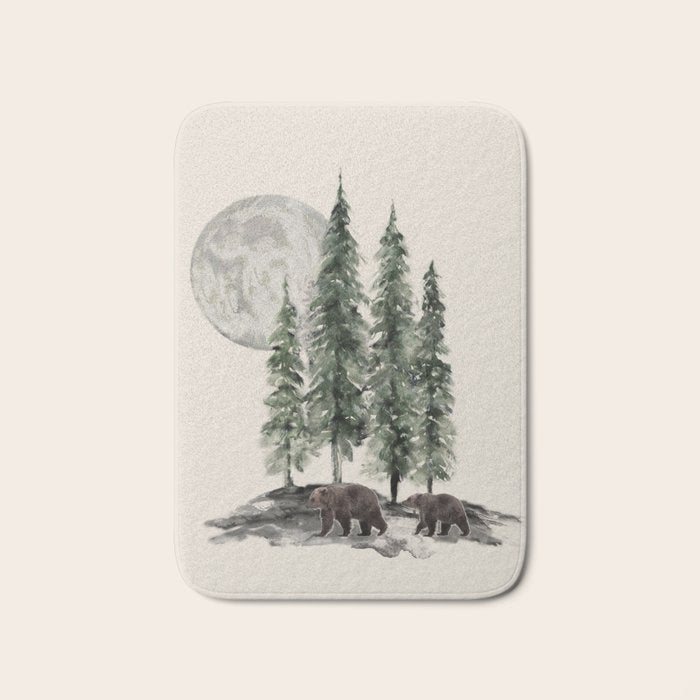 Full Moon Rising Bath Mat Gallery Image 1