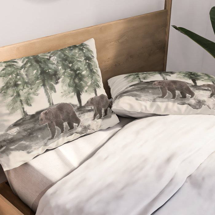 Full Moon Rising Pillow Sham Gallery Image 2
