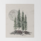Full Moon Rising Throw Blanket Gallery Image 2