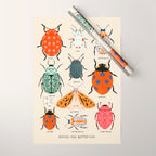 Beetles, butterflies and ladybugs Wrapping Paper Gallery Image 1