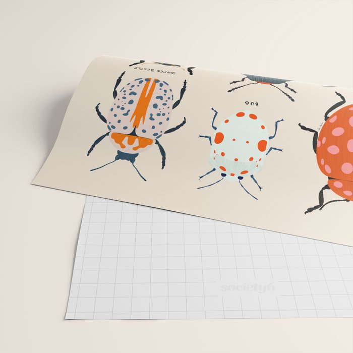 Beetles, butterflies and ladybugs Wrapping Paper Gallery Image 2