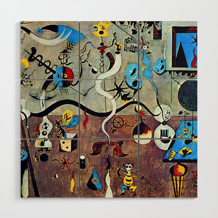 Joan Miro The Harlequin's Carnival Wood Wall Art Gallery Image 1