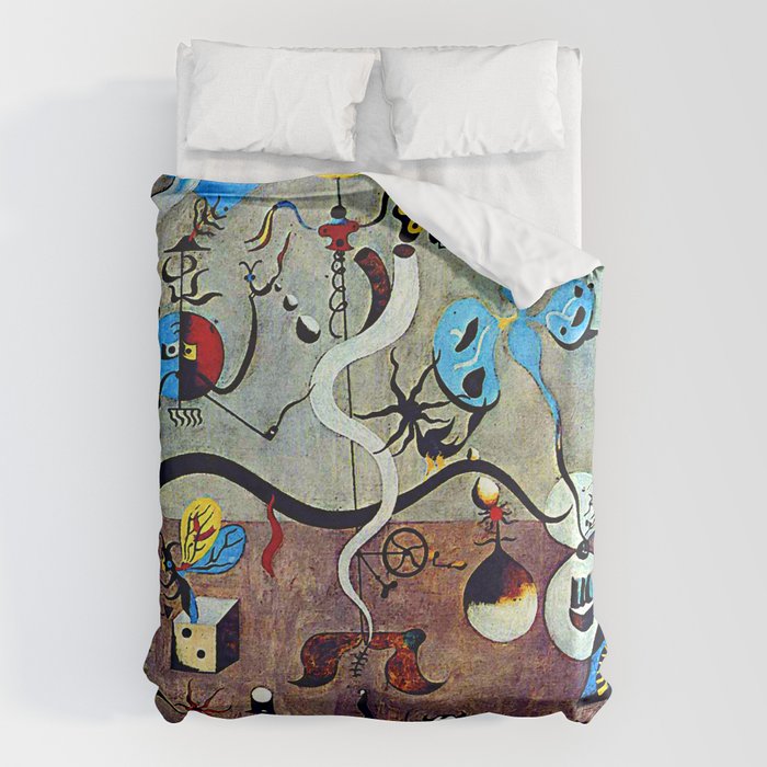 Joan Miro The Harlequin's Carnival Duvet Cover Gallery Image 6