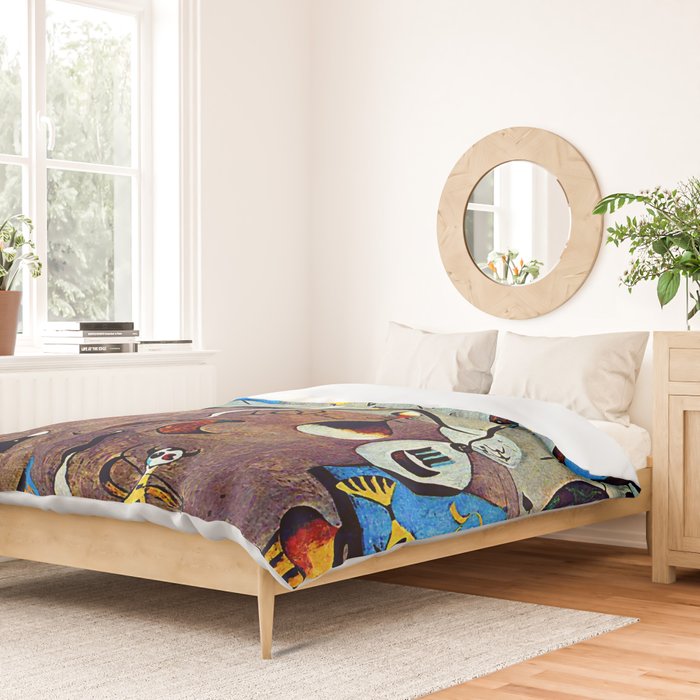Joan Miro The Harlequin's Carnival Duvet Cover Gallery Image 2