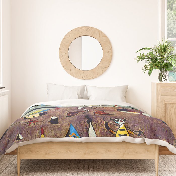 Joan Miro The Harlequin's Carnival Duvet Cover Gallery Image 3