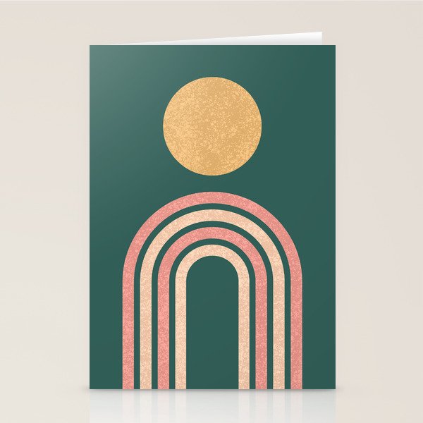Mid century modern - green Stationery Card Gallery Image 2