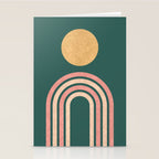 Mid century modern - green Stationery Card Gallery Image 2