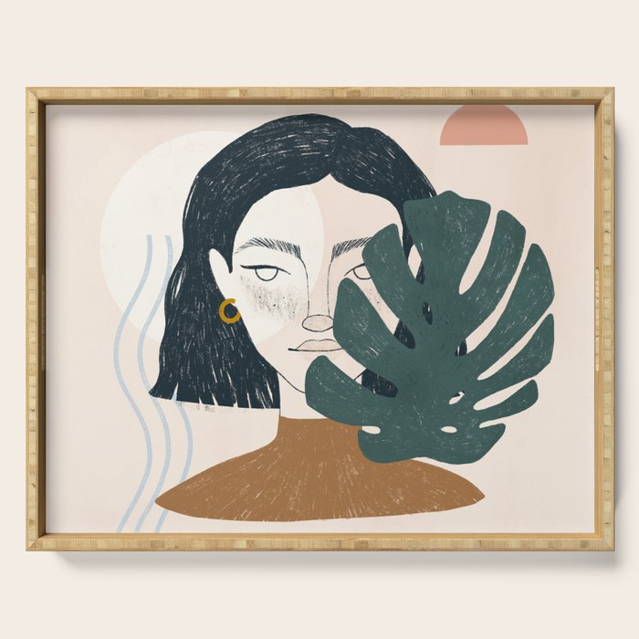 full moon mood Serving Tray Gallery Image 1