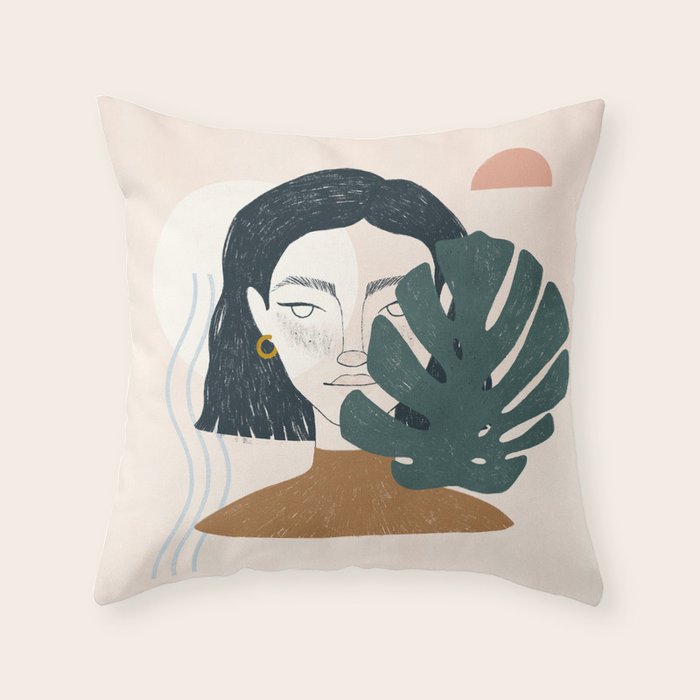 full moon mood Throw Pillow Gallery Image 6