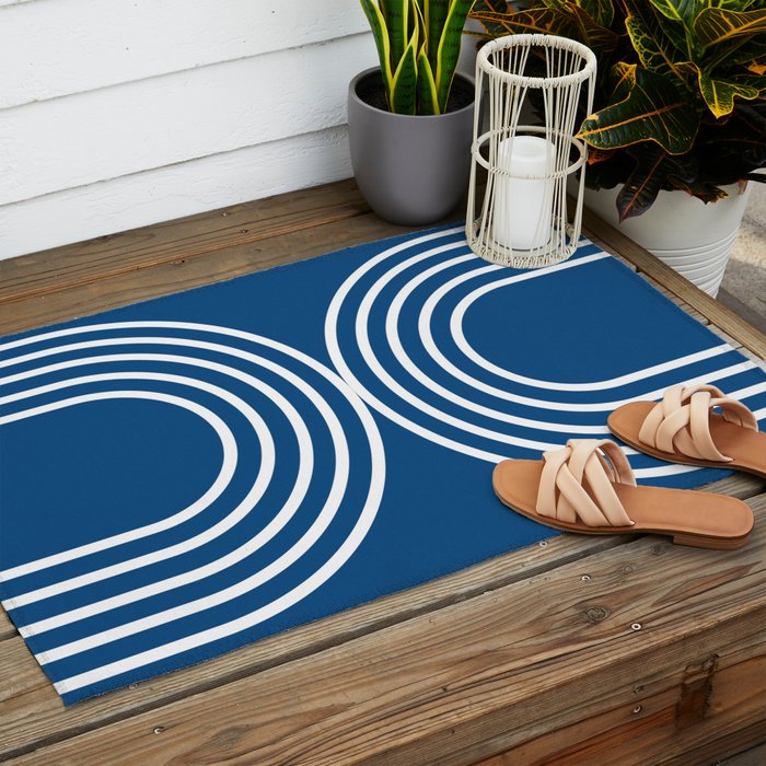 Balance - blue Outdoor Rug Gallery Image 2