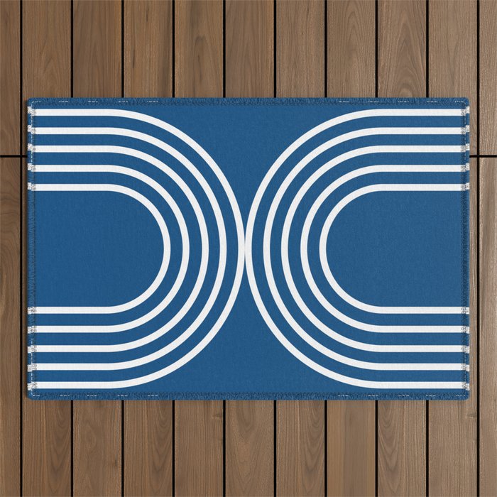 Balance - blue Outdoor Rug Gallery Image 1