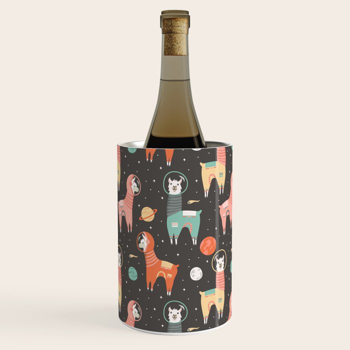 Astronaut Llamas in Space Wine Chiller Gallery Image 1