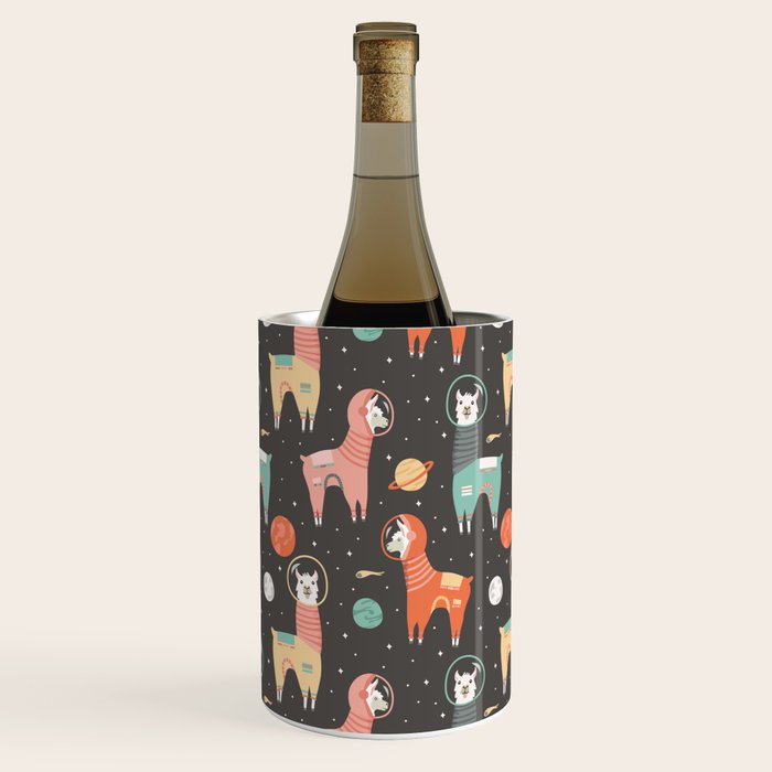 Astronaut Llamas in Space Wine Chiller Gallery Image 3