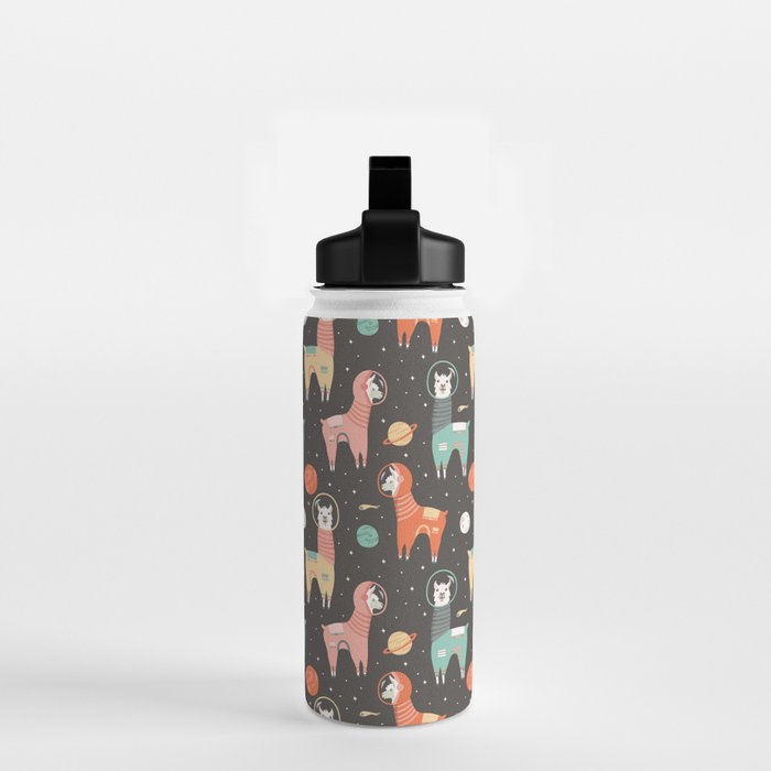 Astronaut Llamas in Space Water Bottle Gallery Image 2