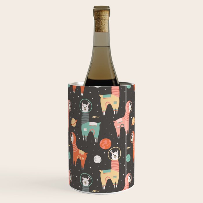Astronaut Llamas in Space Wine Chiller Gallery Image 2